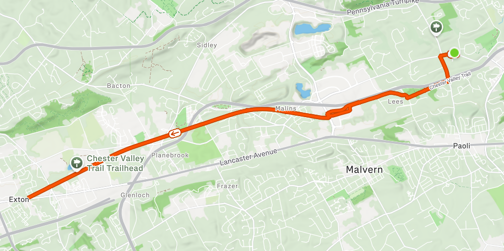 Chester Valley Trail Route